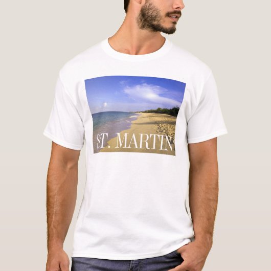 Baie Longue Long Bay Beach, St T-shirt (Voorkant)