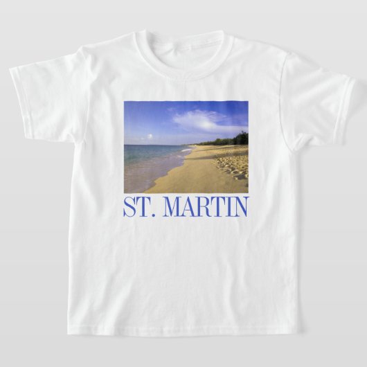 Baie Longue Long Bay-strand, Sint-Maarten T-shirt (Laagn)