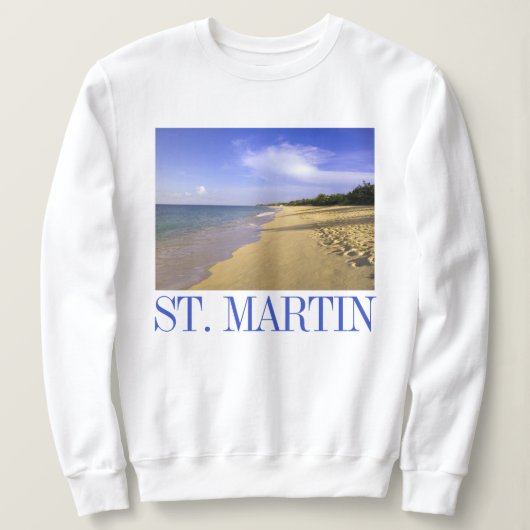 Baie Longue Long Bay-strand, Sint-Maarten Trui (Design voorkant)