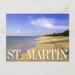Baie Longue Long Bay-strand, St. Martin Briefkaart