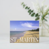 Baie Longue Long Bay-strand, St. Martin Briefkaart (Staand voorkant)