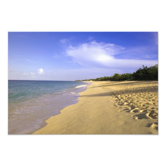 Baie Longue Long Bay strand, St. Martin, Foto Afdruk (Voorkant)