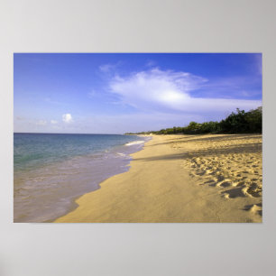Baie Longue Long Bay strand, St. Martin, Poster