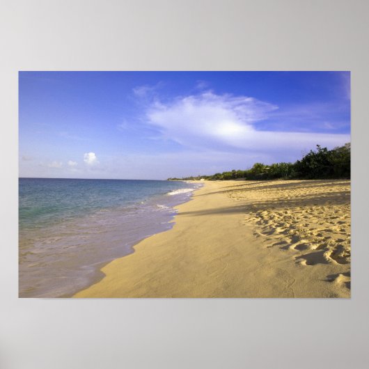 Baie Longue Long Bay strand, St. Martin, Poster (Voorkant)