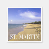 Baie Longue Long Bay-strand, St. Martin Servet (Voorkant)
