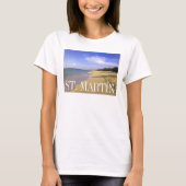 Baie Longue Long Bay-strand, St. Martin T-shirt (Voorkant)