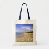 Baie Longue Long Bay-strand, St. Martin Tote Bag (Voorkant)