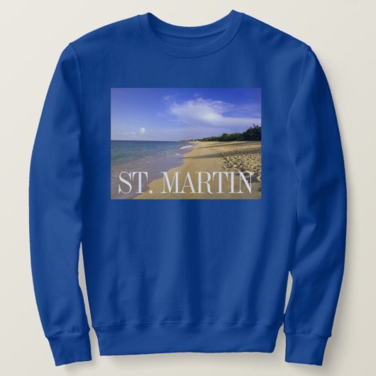 Baie Longue Long Bay-strand, St. Martin Trui (Design voorkant)