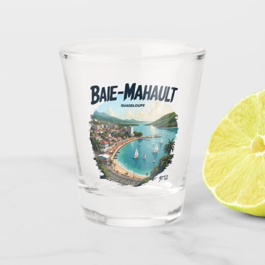 BAIE-MALHAUT GUADELOUPE SHOT GLAS (Voorkant)