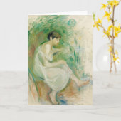 Baigneuse en Chemise | Berthe Morisot Kaart (Gele Bloem)