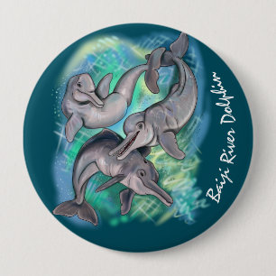 Baiji Dolphin verloor echo's Ronde Button 4,0 Cm