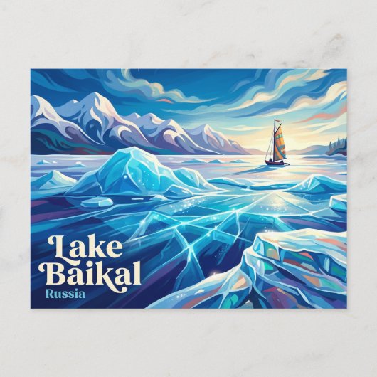 Baikalmeer Rusland Briefkaart (Voorkant)