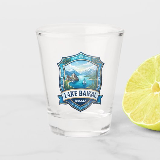 Baikalmeer Rusland Shot Glas (Voorkant)