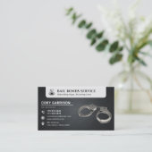 Bail Bond Services | Elegant zwart Visitekaartje (Staand voorkant)