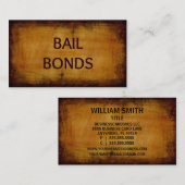 Bail Bonds Antiek Visitekaartje (Voorkant / Achterkant)