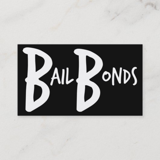 Bail Bonds Eenvoudig Visitekaartje (Voorkant)