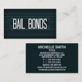 Bail Bonds Elegant Stripe Visitekaartje (Voorkant / Achterkant)