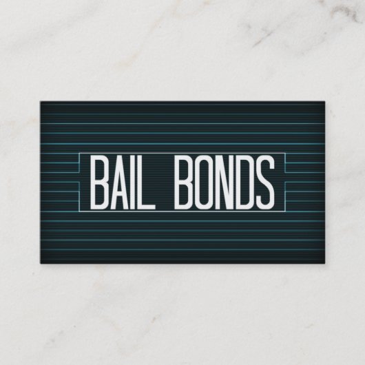 Bail Bonds Elegant Stripe Visitekaartje (Voorkant)