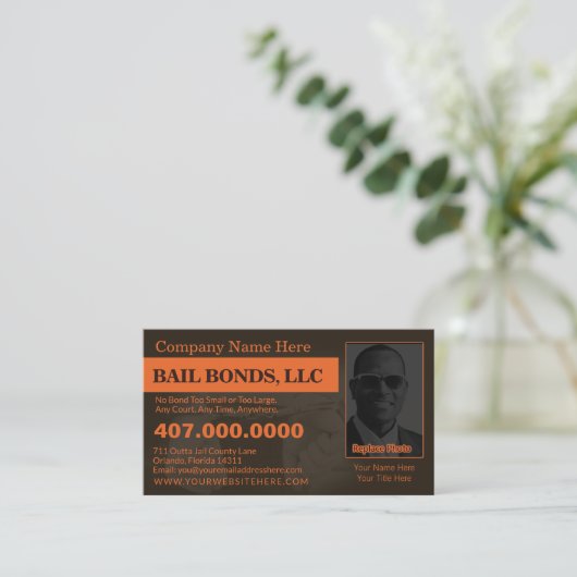 Bail Bonds Foto bedrijfskaarttemplate aanpassen Visitekaartje (Staand voorkant)