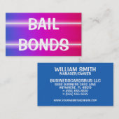 Bail Bonds Helder Kleurrijk Visitekaartje (Voorkant / Achterkant)