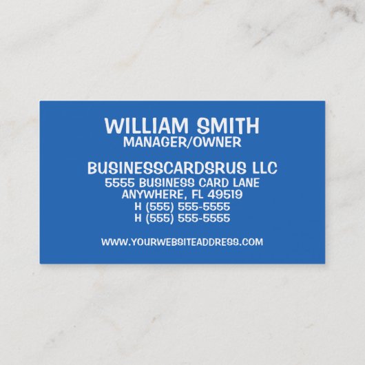 Bail Bonds Helder Kleurrijk Visitekaartje (Achterkant)