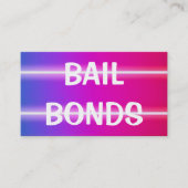 Bail Bonds Helder Kleurrijk Visitekaartje (Voorkant)