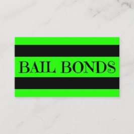 Bail Bonds Neon Groen Visitekaartje