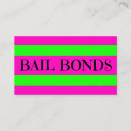 Bail Bonds Neon Kleuren Visitekaartje