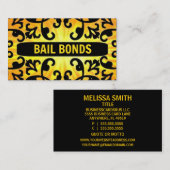 Bail Bonds Sunshine Damask Visitekaartje (Voorkant / Achterkant)