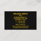 Bail Bonds Sunshine Damask Visitekaartje (Achterkant)