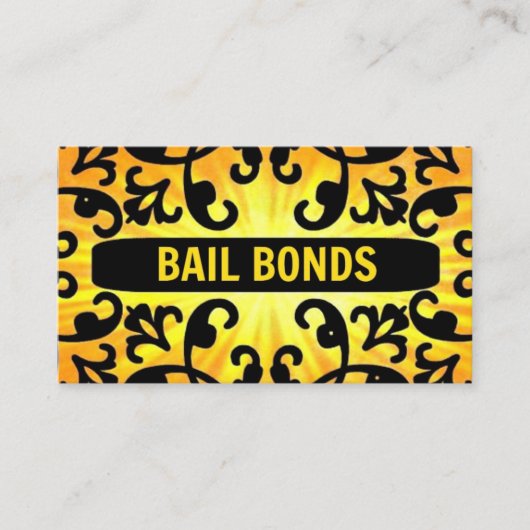 Bail Bonds Sunshine Damask Visitekaartje (Voorkant)