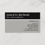Bail Bonds Twee Kant Moderne Visitekaartjes (Voorkant)