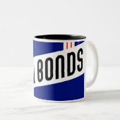 bail bonds tweekleurige koffiemok (Voorkant rechts)