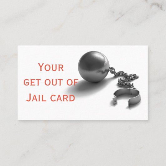 Bail bonds visitekaartje (Achterkant)