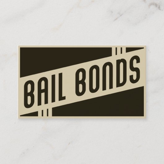 bail bonds visitekaartje (Voorkant)