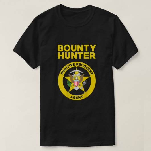 Bail Bondsma Bounty Hunter Fugitive Recovery Agent T-shirt (Design voorkant)