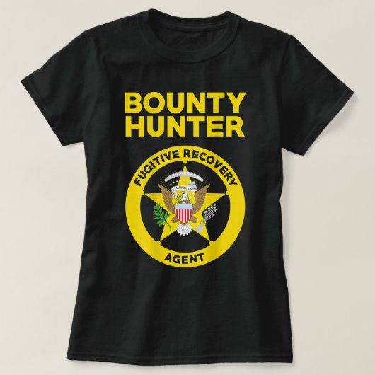 Bail Bondsma Bounty Hunter Fugitive Recovery Agent T-shirt (Design voorkant)