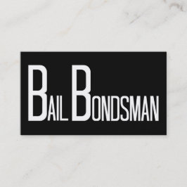 Bail Bondsman Zwart Eenvoudig Visitekaartje