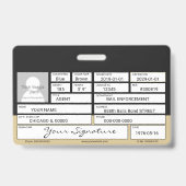 Bail Enforcement Agent Badge (Achterkant)