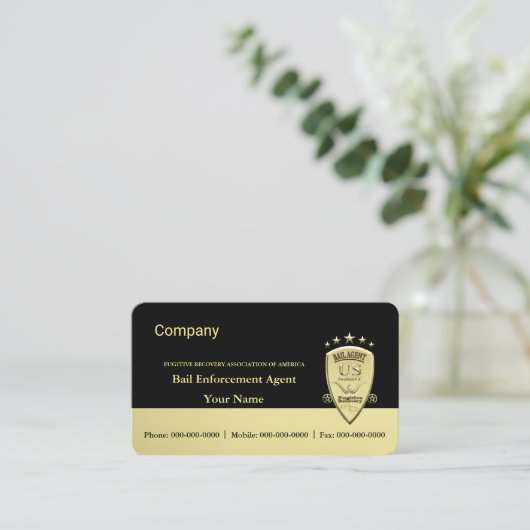 Bail Enforcement Agent Visitekaartje (Staand voorkant)