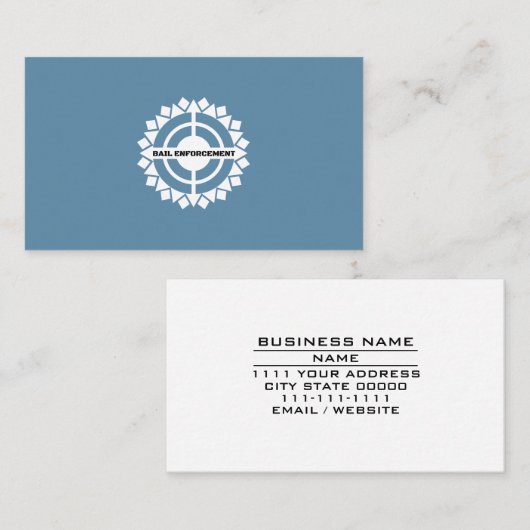Bail Enforcement Fugitive Recovery Agent Bounty Visitekaartje (Voorkant / Achterkant)