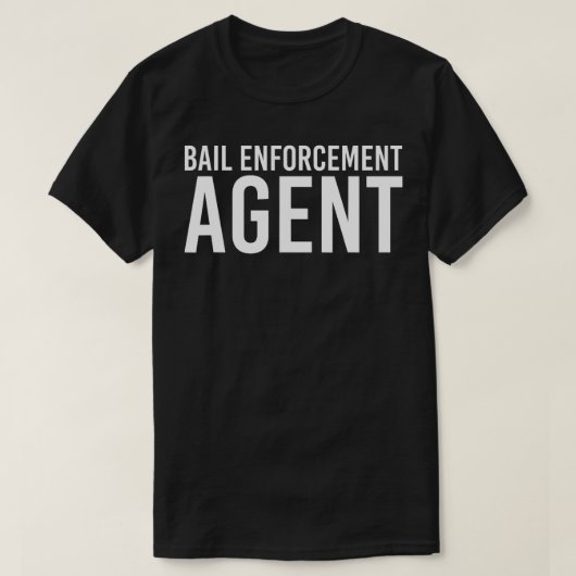BAIL HANDHAVING AGENT Grappig Officer Gift Bounty T-shirt (Design voorkant)