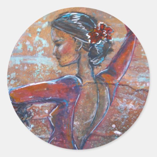 Bailaora Ronde Sticker (Voorkant)