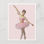 Bailarina con tutú rosa briefkaart (Voorkant)