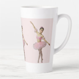 Bailarina con tutú rosa latte mok