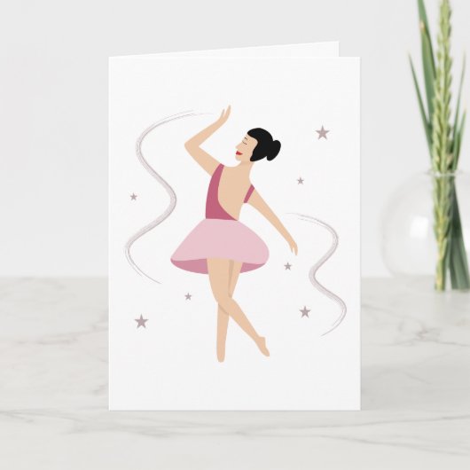 Bailarina de ballet kaart (Voorkant)