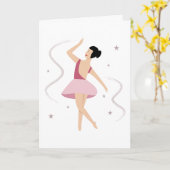 Bailarina de ballet kaart (Gele Bloem)