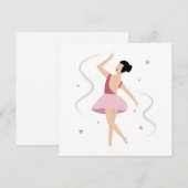Bailarina de ballet kaart (Voorkant / Achterkant)