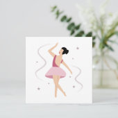 Bailarina de ballet kaart (Staand voorkant)
