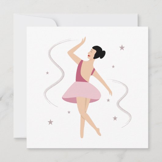 Bailarina de ballet kaart (Voorkant)